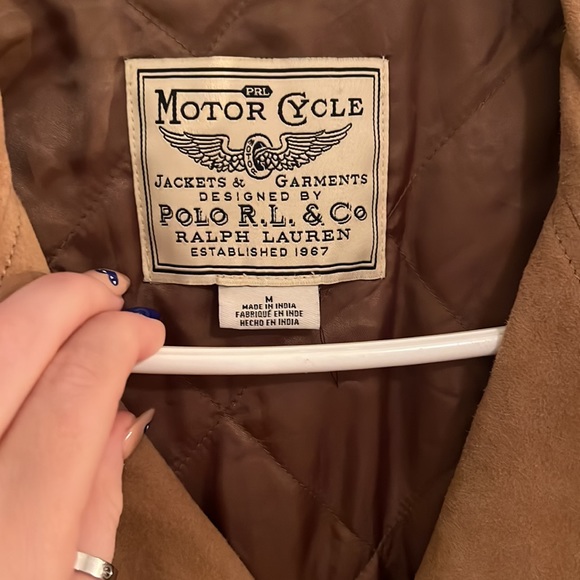 NWOT Womens Tan Polo Ralph Lauren Authentic Suede Jacket - Size Medium - Picture 2 of 3